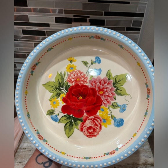Pioneer Woman Blue Pie Dish - Picture 4 of 5